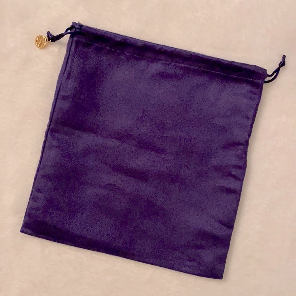 {TB} Tory Burch | Jewelry Pouch Dust Bag with Gold Logo Charm